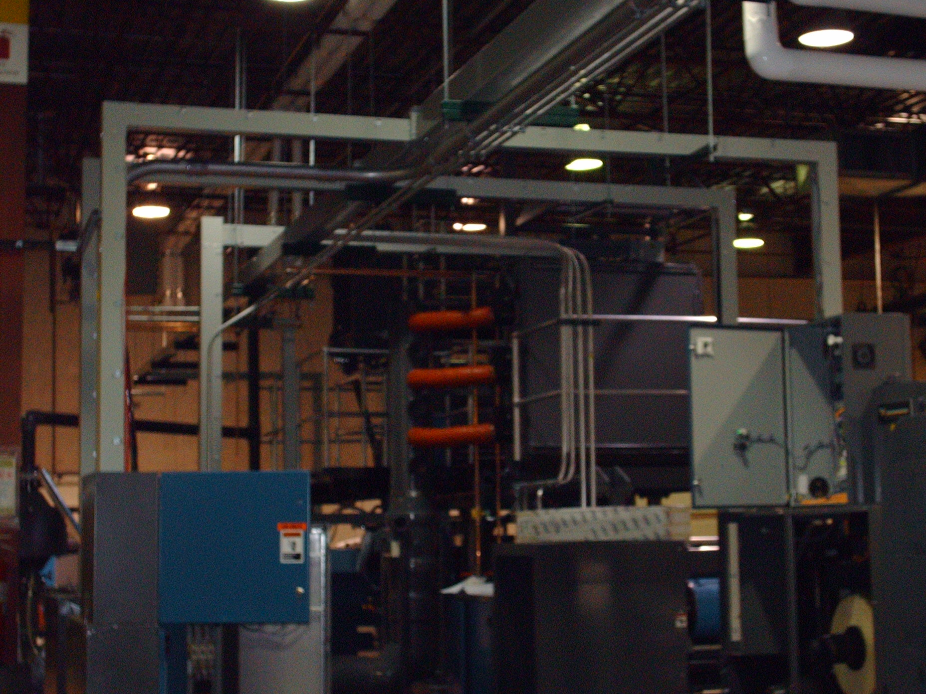 Gear side wireway for chill rolls, dryer cabinet, and register system